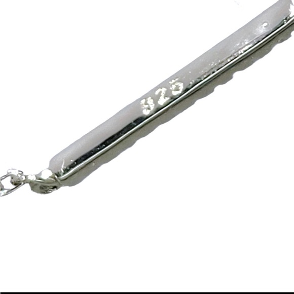 *SOLD* Adornia 925 Sterling Silver Pavé Round Swarovski Accented V Necklace - Picture 5 of 5